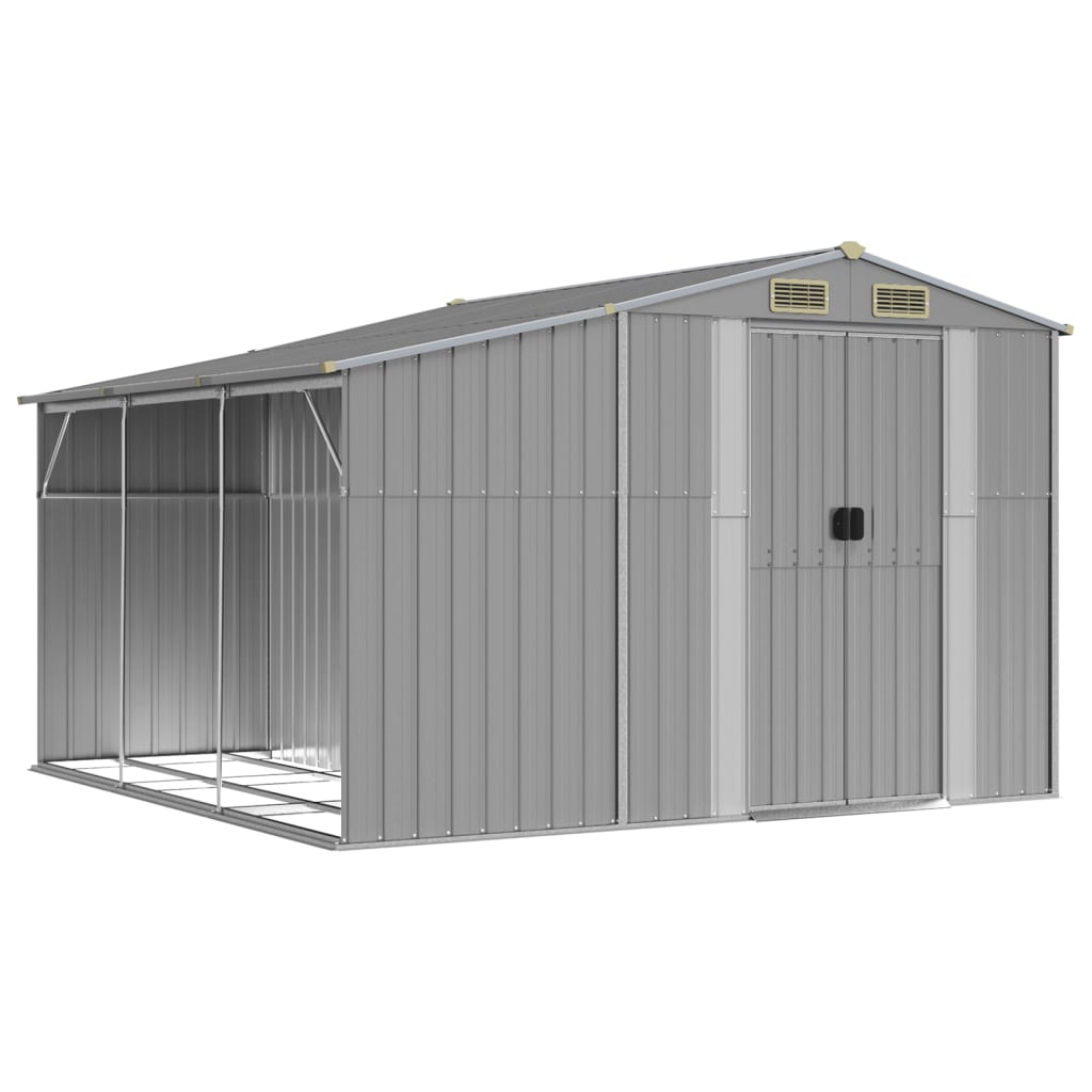 8720845894917_a_en_hd_1 vidaXL Garden Shed Grey 277x279x179 cm Galvanised Steel - Image 2