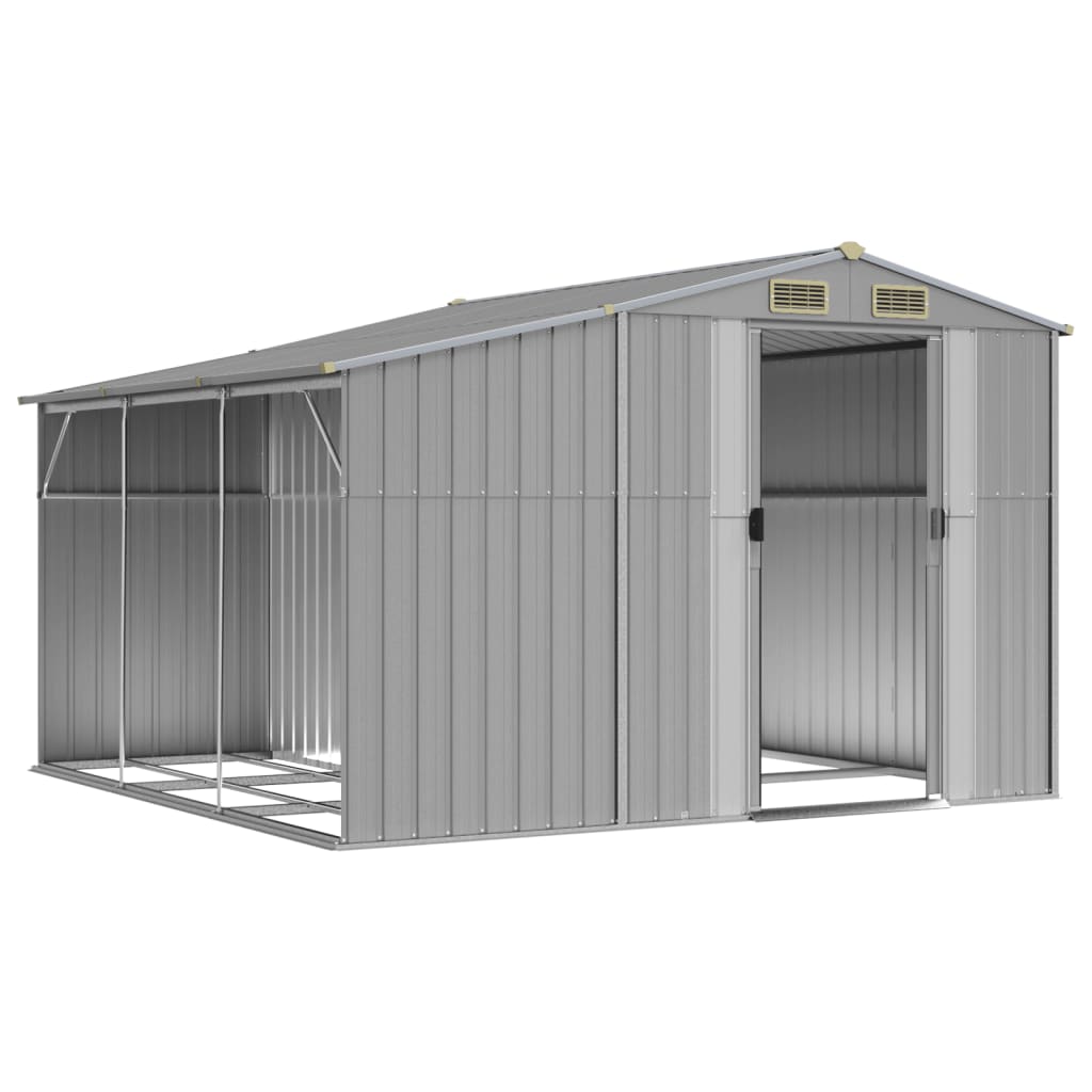 8720845894917_g_en_hd_1 vidaXL Garden Shed Grey 277x279x179 cm Galvanised Steel - Image 3