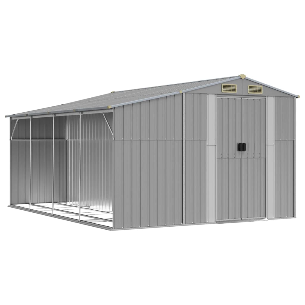 8720845894924_a_en_hd_1 vidaXL Garden Shed Grey 277x365.5x179 cm Galvanised Steel - Image 2
