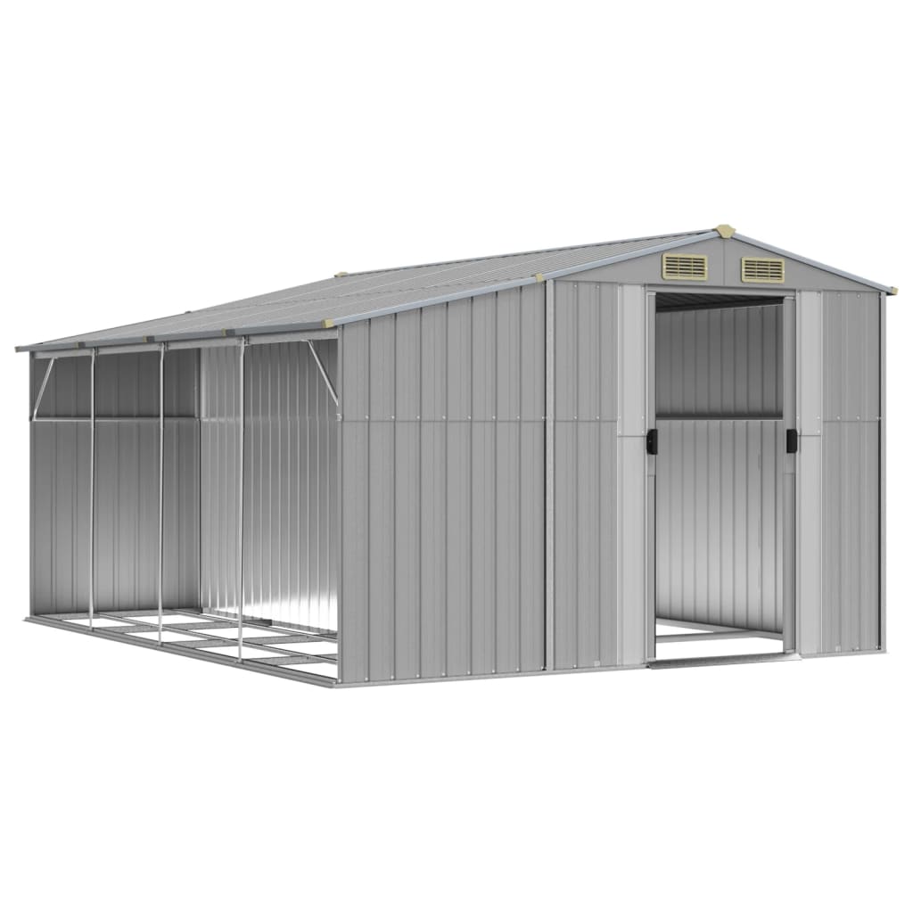 8720845894924_g_en_hd_1 vidaXL Garden Shed Grey 277x365.5x179 cm Galvanised Steel - Image 3