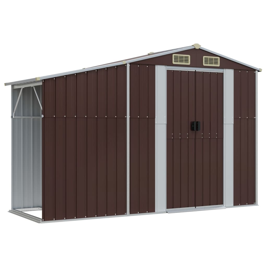8720845894962_g_en_hd_6 vidaXL Garden Shed Brown 277x192.5x179 cm Galvanised Steel - Image 8