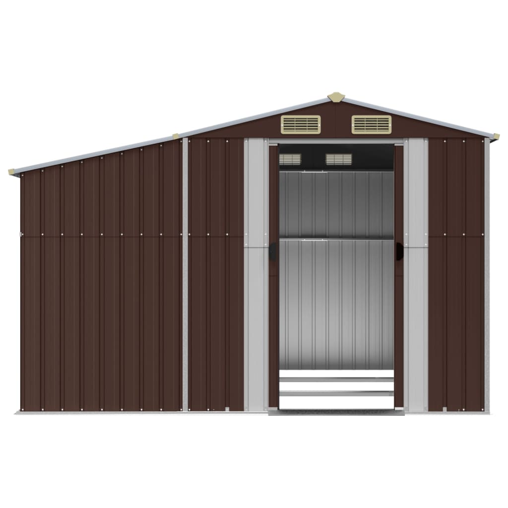 8720845894979_g_en_hd_3 vidaXL Garden Shed Brown 277x279x179 cm Galvanised Steel - Image 5