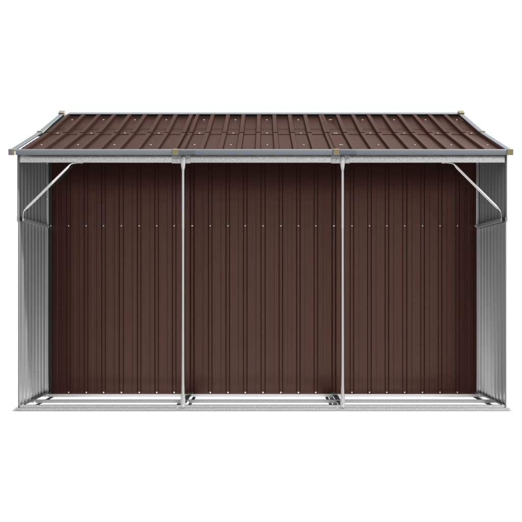 8720845894979_g_en_hd_4 vidaXL Garden Shed Brown 277x279x179 cm Galvanised Steel - Image 6