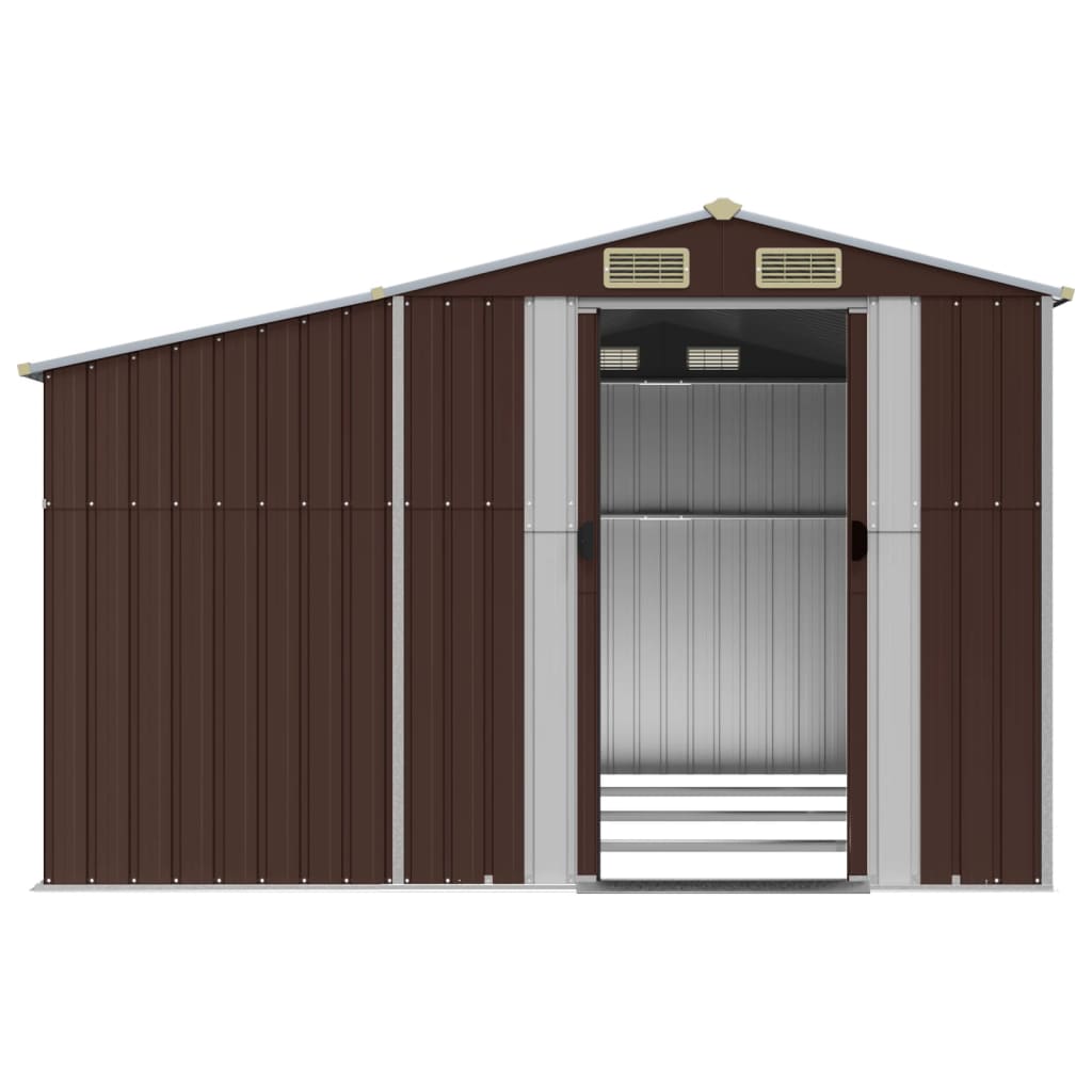 8720845894986_g_en_hd_3 vidaXL Garden Shed Brown 277x365.5x179 cm Galvanised Steel - Image 5