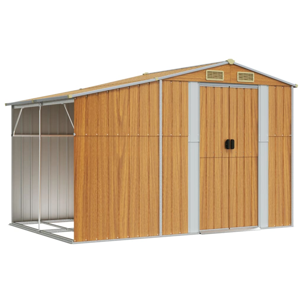 8720845894993_a_en_hd_1 vidaXL Garden Shed Light Brown 277x192.5x179 cm Galvanised Steel - Image 2