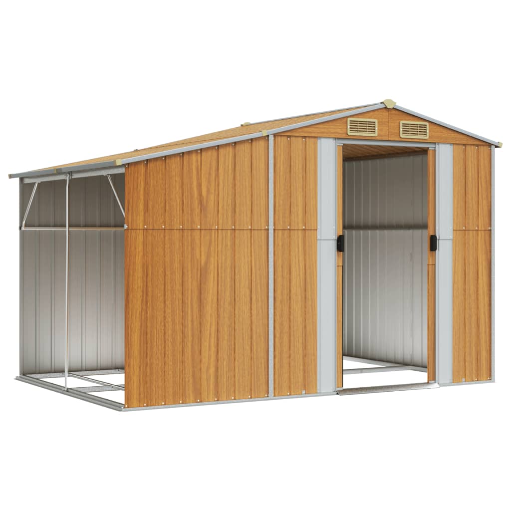 8720845894993_g_en_hd_1 vidaXL Garden Shed Light Brown 277x192.5x179 cm Galvanised Steel - Image 3