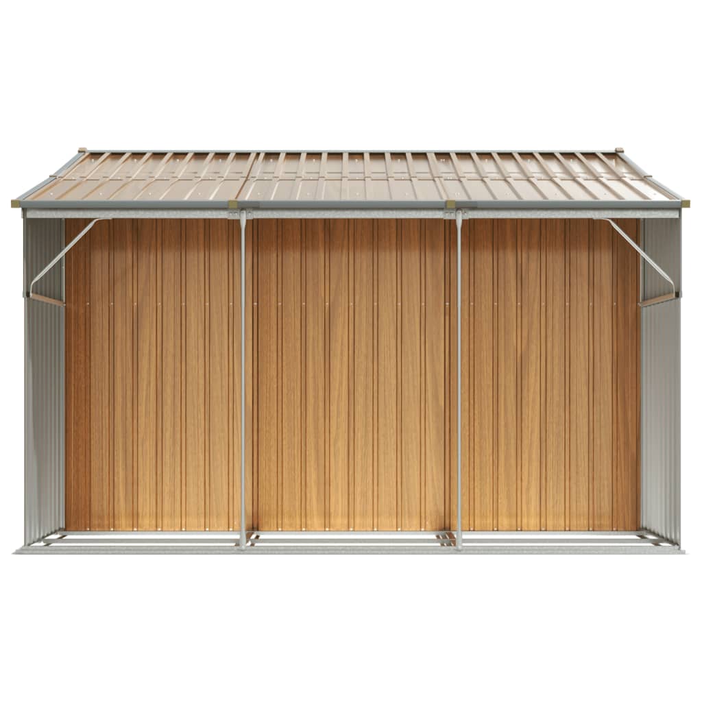 8720845895006_g_en_hd_4 vidaXL Garden Shed Light Brown 277x279x179 cm Galvanised Steel - Image 6