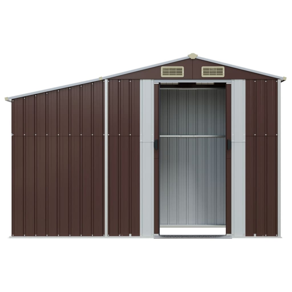 8720845896782_g_en_hd_2 vidaXL Garden Shed Brown 277x93x179 cm Galvanised Steel - Image 4