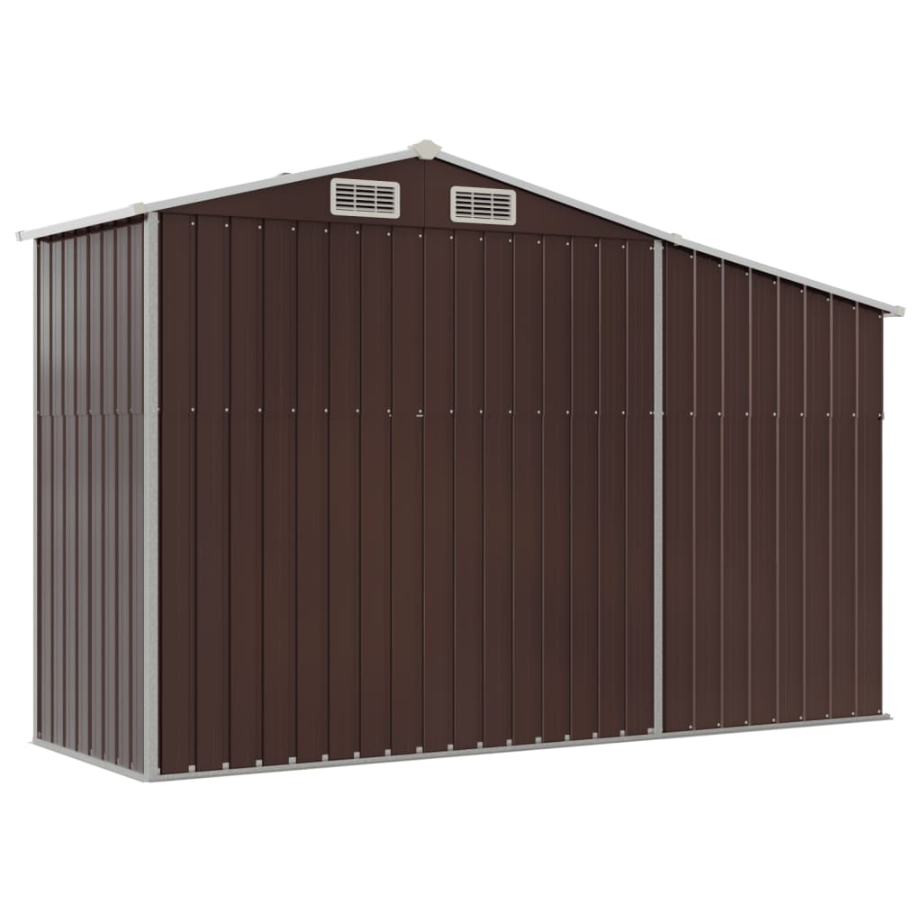 8720845896782_g_en_hd_4 vidaXL Garden Shed Brown 277x93x179 cm Galvanised Steel - Image 6