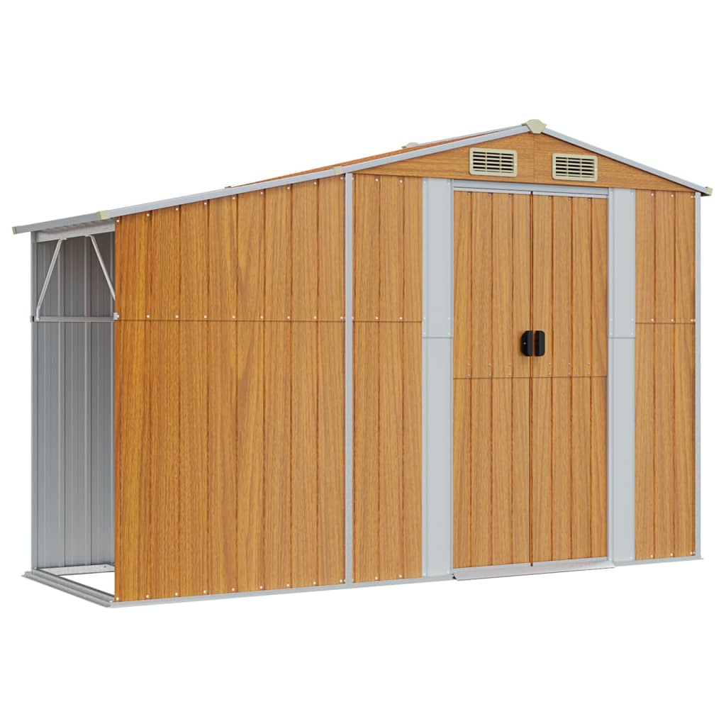 8720845896805_a_en_hd_1 vidaXL Garden Shed Brown 277x93x179 cm Galvanised Steel - Image 2