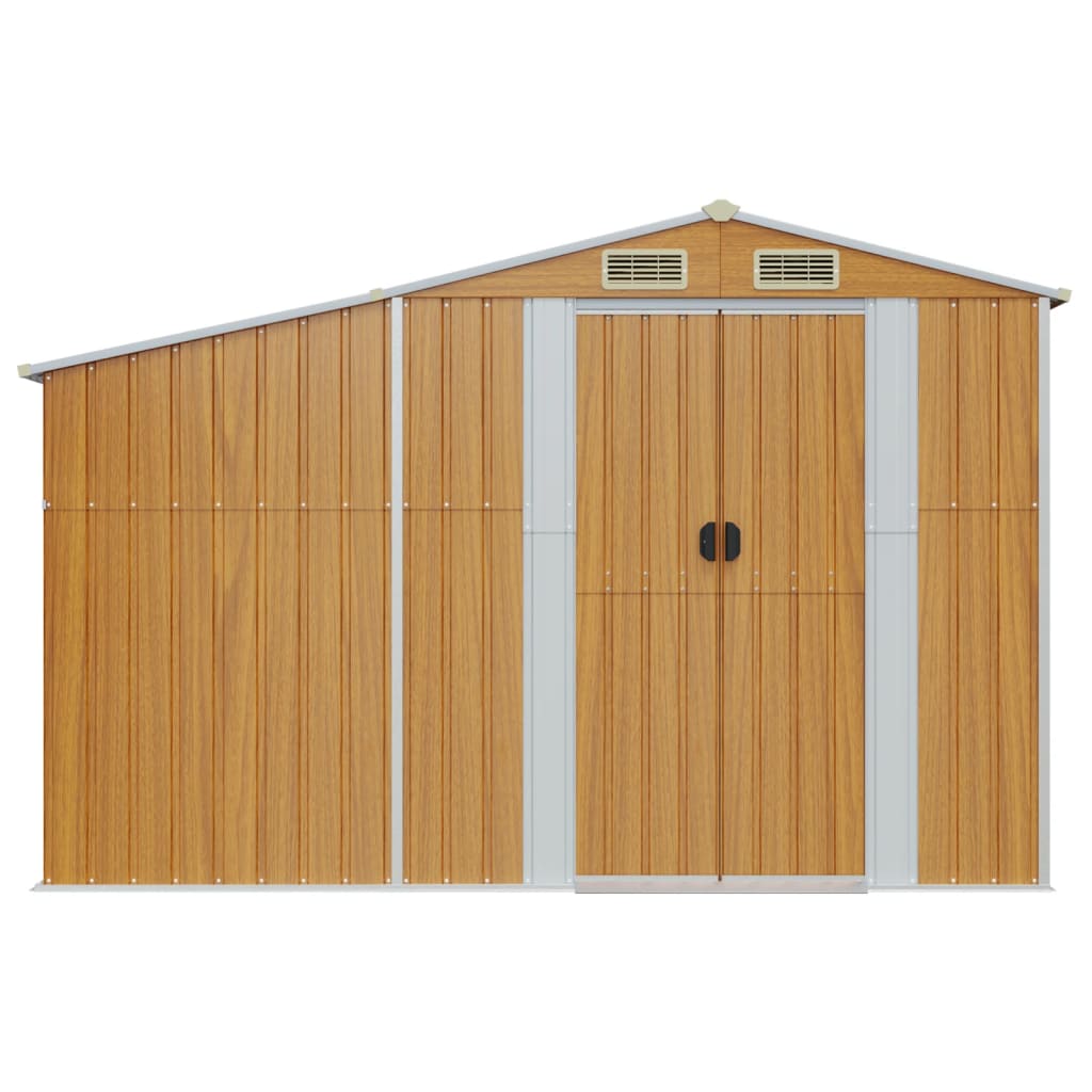 8720845896805_g_en_hd_1 vidaXL Garden Shed Brown 277x93x179 cm Galvanised Steel - Image 3