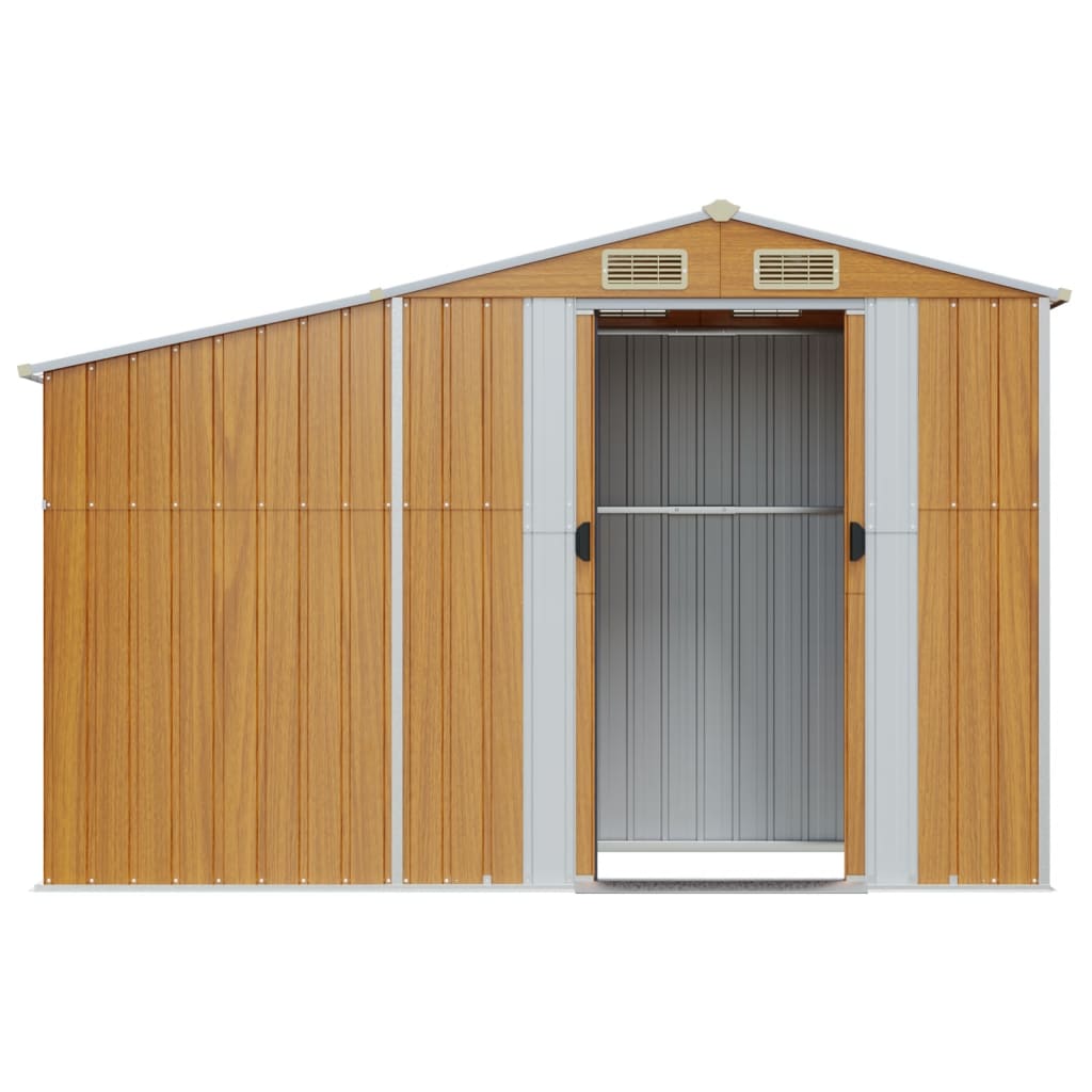 8720845896805_g_en_hd_2 vidaXL Garden Shed Brown 277x93x179 cm Galvanised Steel - Image 4