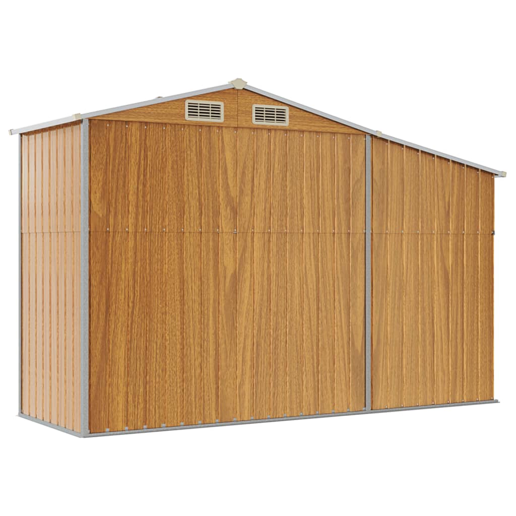 8720845896805_g_en_hd_4 vidaXL Garden Shed Brown 277x93x179 cm Galvanised Steel - Image 6