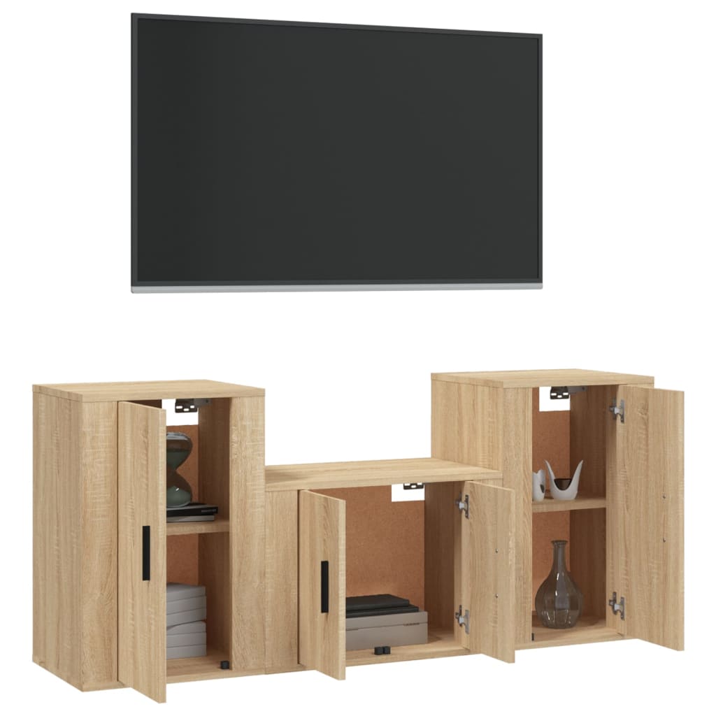 8720845898694_g_en_hd_1 vidaXL 3 Piece TV Cabinet Set Sonoma Oak Engineered Wood - Image 4