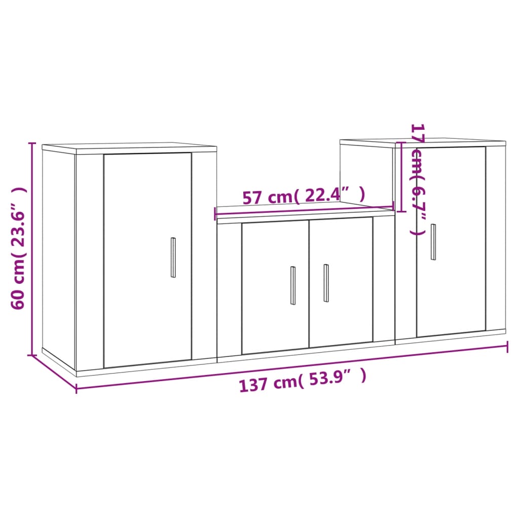 8720845898700_g_en_hd_8 vidaXL 3 Piece TV Cabinet Set Concrete Grey Engineered Wood - Image 11