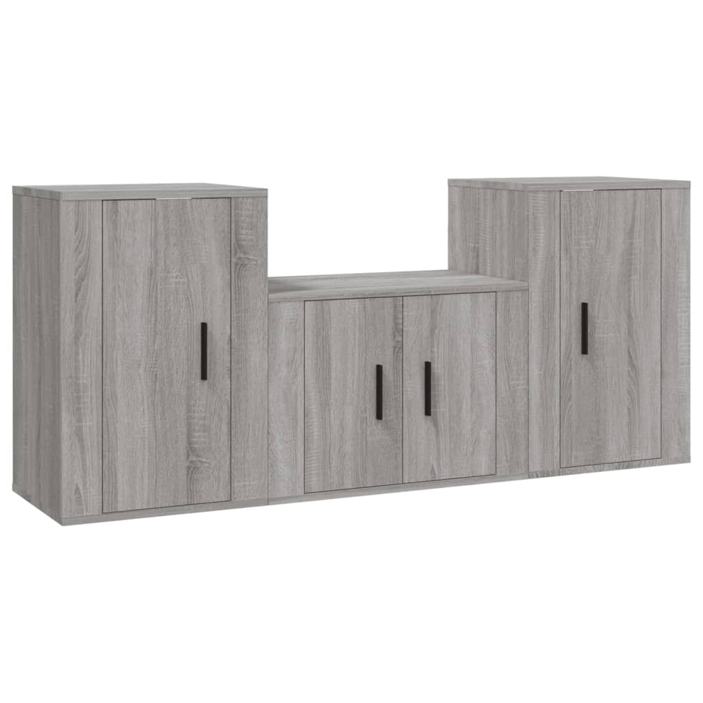 8720845898724_a_en_hd_1 vidaXL 3 Piece TV Cabinet Set Grey Sonoma Engineered Wood - Image 2
