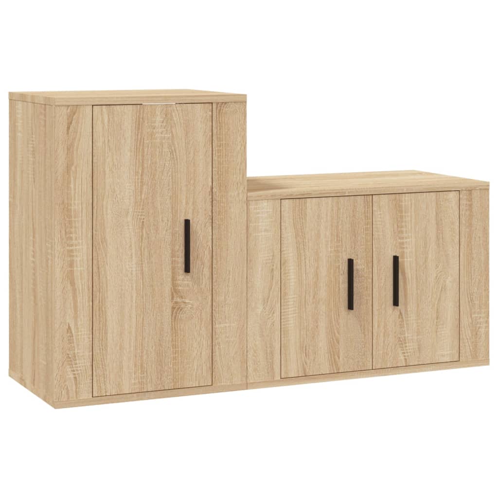 8720845898779_a_en_hd_1 vidaXL 2 Piece TV Cabinet Set Sonoma Oak Engineered Wood - Image 2