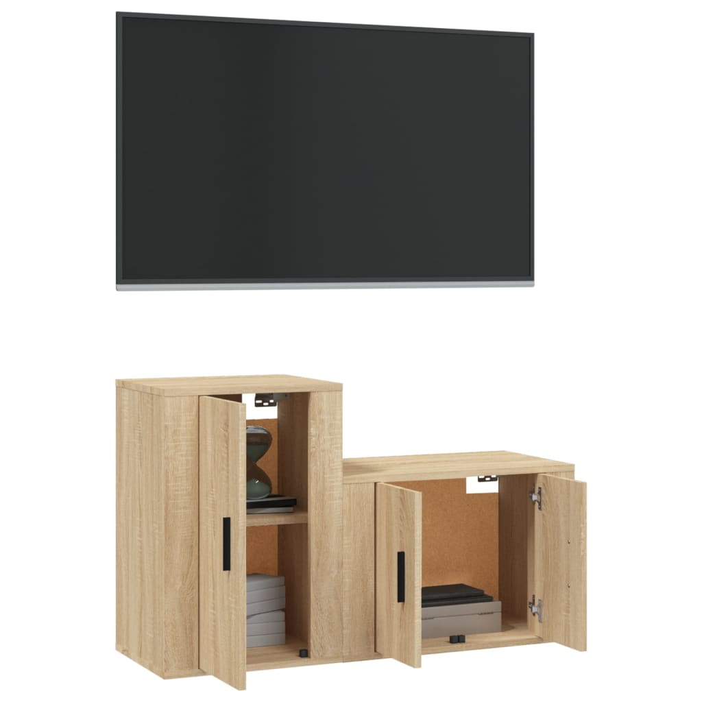 8720845898779_g_en_hd_1 vidaXL 2 Piece TV Cabinet Set Sonoma Oak Engineered Wood - Image 4