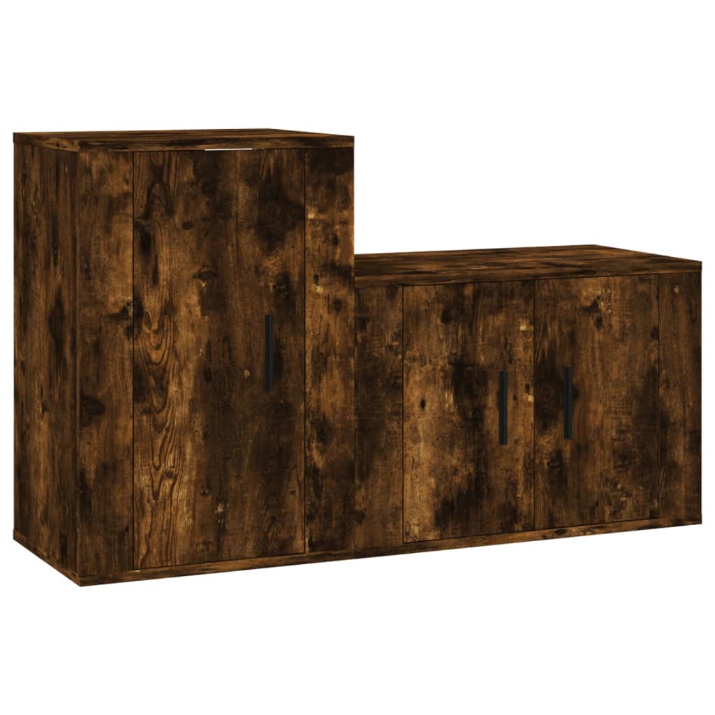8720845898793_a_en_hd_1 vidaXL 2 Piece TV Cabinet Set Smoked Oak Engineered Wood - Image 2