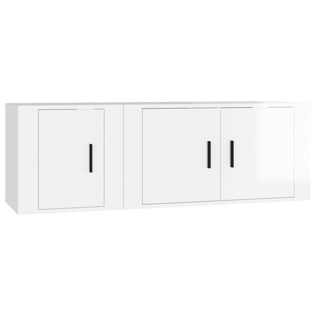 8720845898922_a_en_hd_1 vidaXL 2 Piece TV Cabinet Set High Gloss White Engineered Wood - Image 2