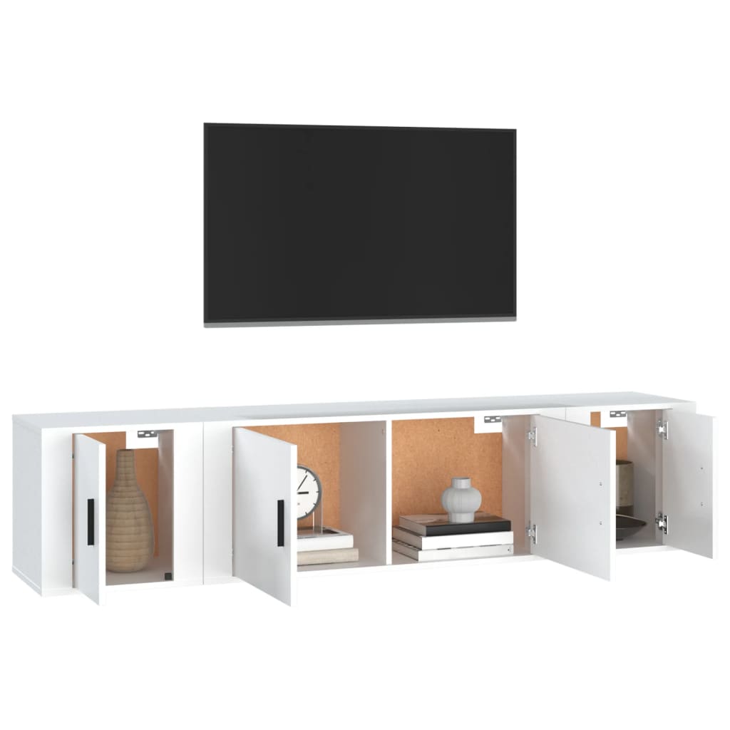 8720845898984_g_en_hd_1 vidaXL 3 Piece TV Cabinet Set White Engineered Wood - Image 4