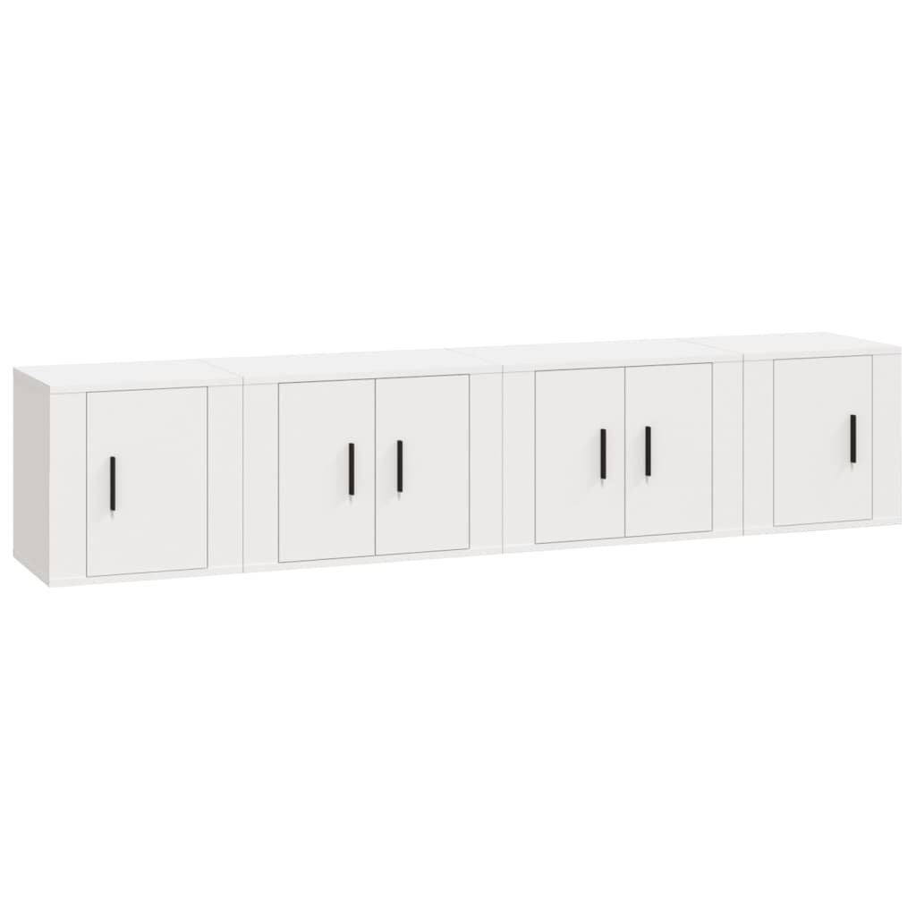 8720845899141_a_en_hd_1 vidaXL 4 Piece TV Cabinet Set White Engineered Wood - Image 2