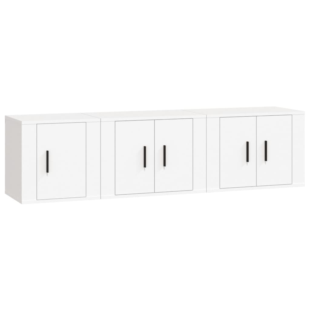 8720845899226_a_en_hd_1 vidaXL 3 Piece TV Cabinet Set White Engineered Wood - Image 2