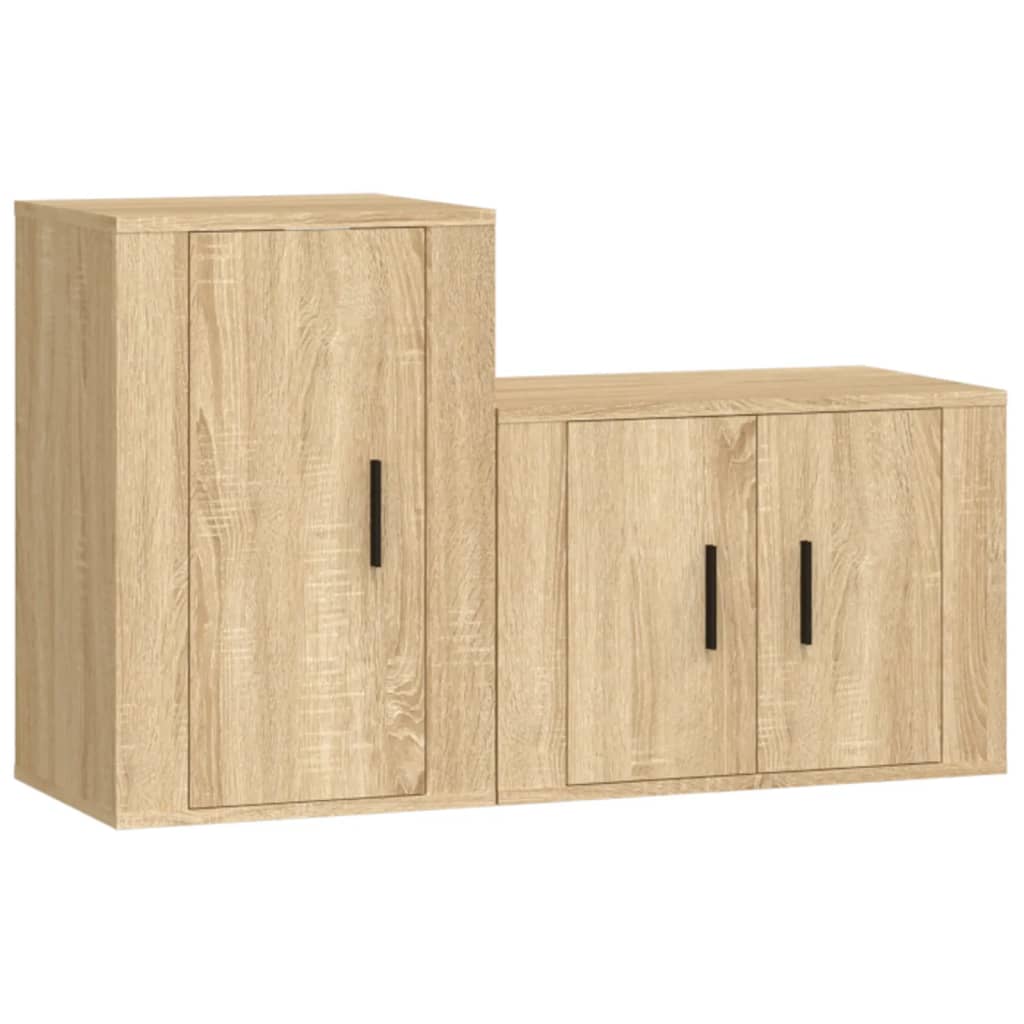 8720845899332_a_en_hd_1 vidaXL 2 Piece TV Cabinet Set Sonoma Oak Engineered Wood - Image 2