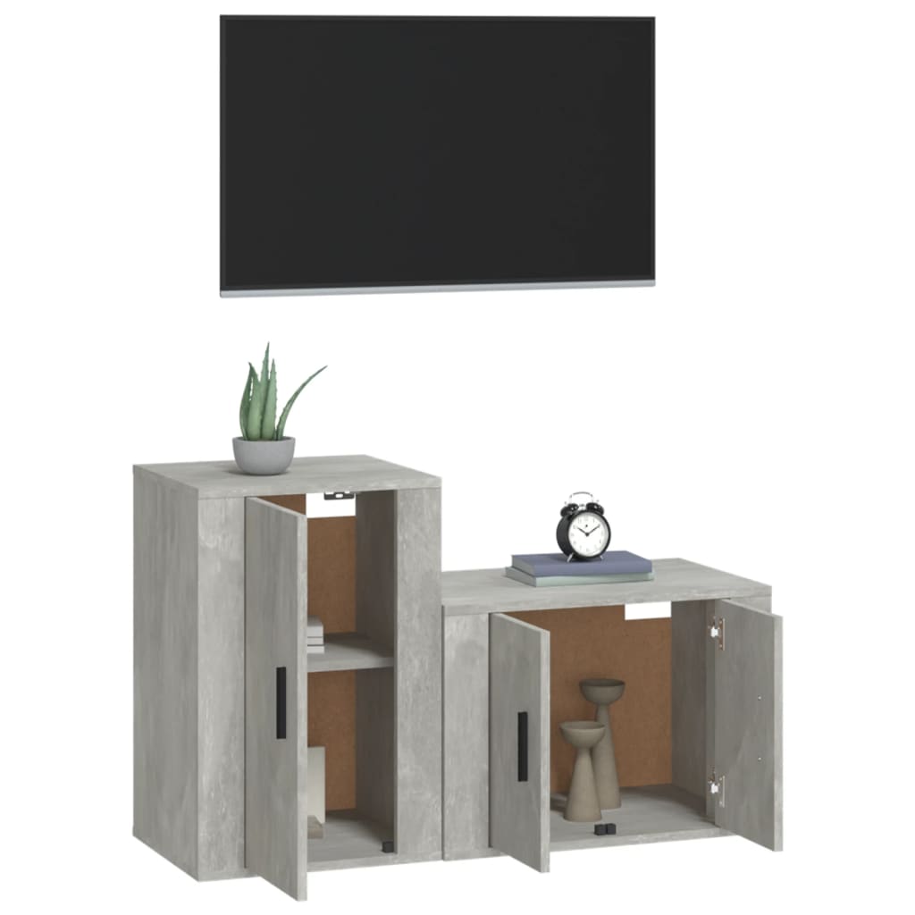 8720845899349_g_en_hd_1 vidaXL 2 Piece TV Cabinet Set Concrete Grey Engineered Wood - Image 4