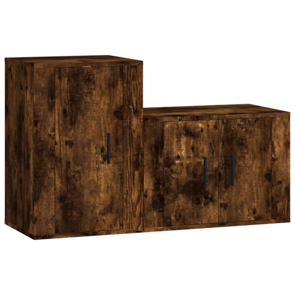 8720845899356_a_en_hd_1 vidaXL 2 Piece TV Cabinet Set Smoked Oak Engineered Wood - Image 2