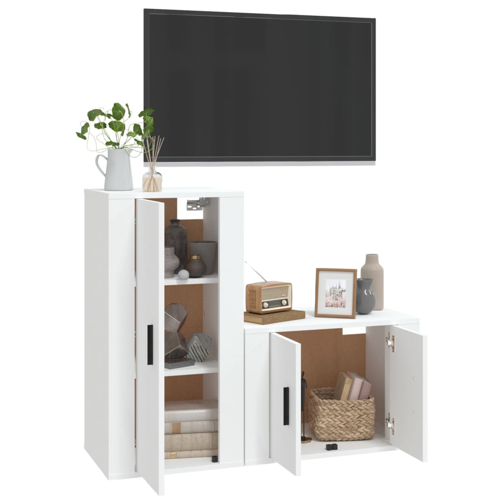 8720845899387_g_en_hd_1 vidaXL 2 Piece TV Cabinet Set White Engineered Wood - Image 4