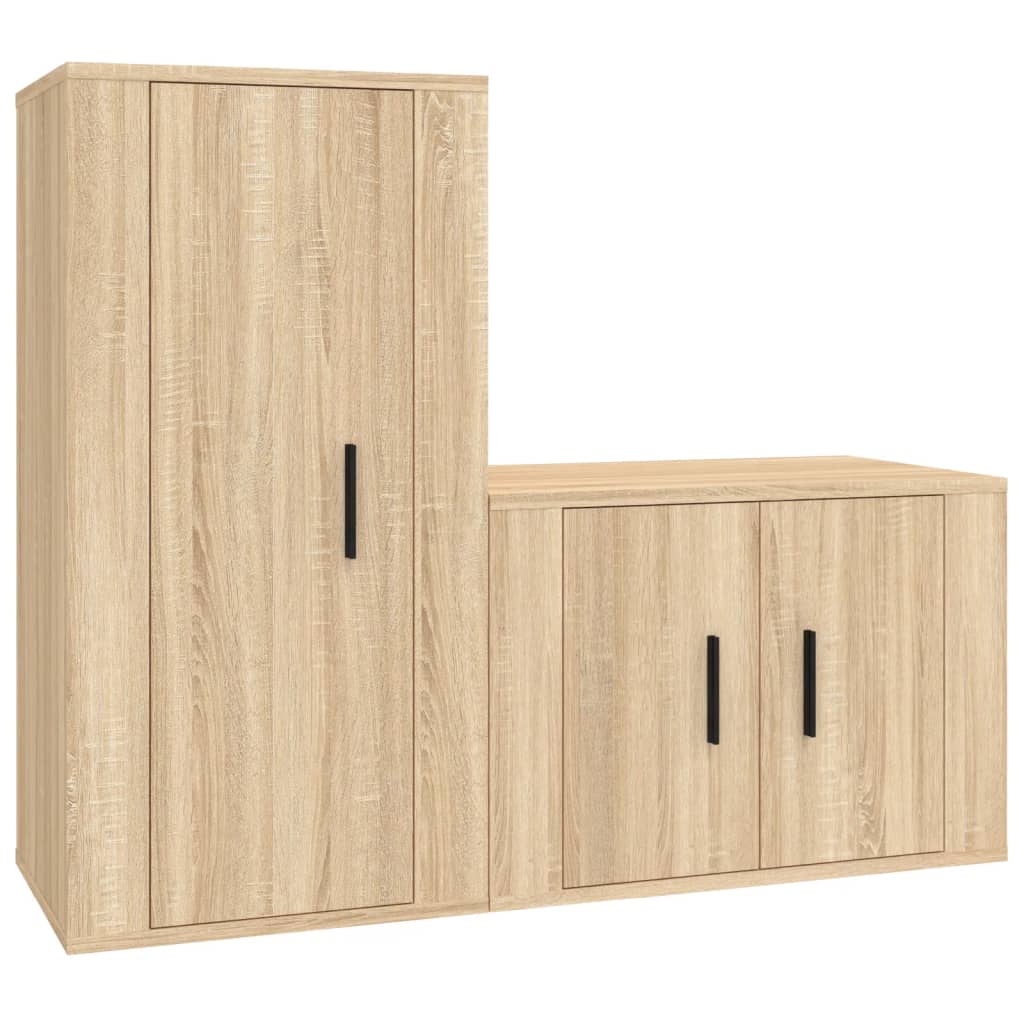 8720845899417_a_en_hd_1 vidaXL 2 Piece TV Cabinet Set Sonoma Oak Engineered Wood - Image 2