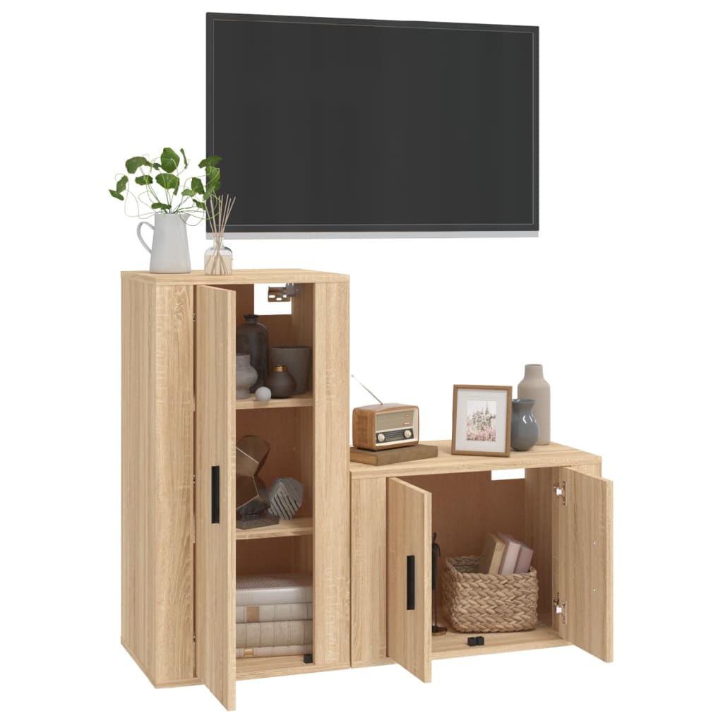 8720845899417_g_en_hd_1 vidaXL 2 Piece TV Cabinet Set Sonoma Oak Engineered Wood - Image 4