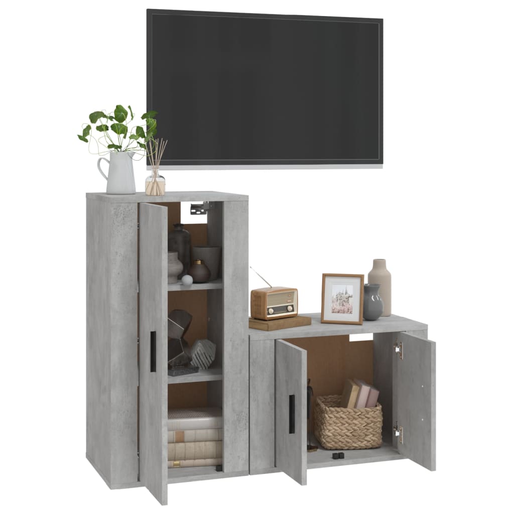8720845899424_g_en_hd_1 vidaXL 2 Piece TV Cabinet Set Concrete Grey Engineered Wood - Image 4