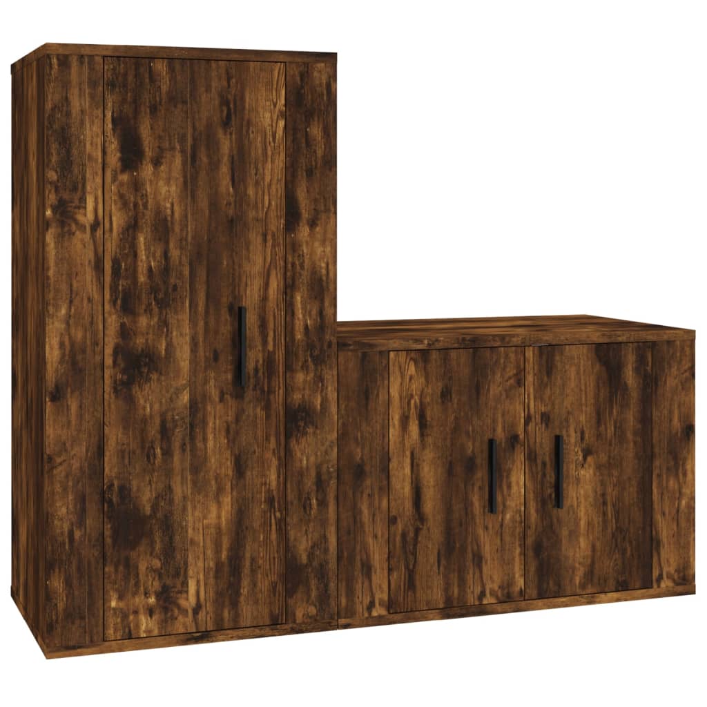 8720845899431_a_en_hd_1 vidaXL 2 Piece TV Cabinet Set Smoked Oak Engineered Wood - Image 2
