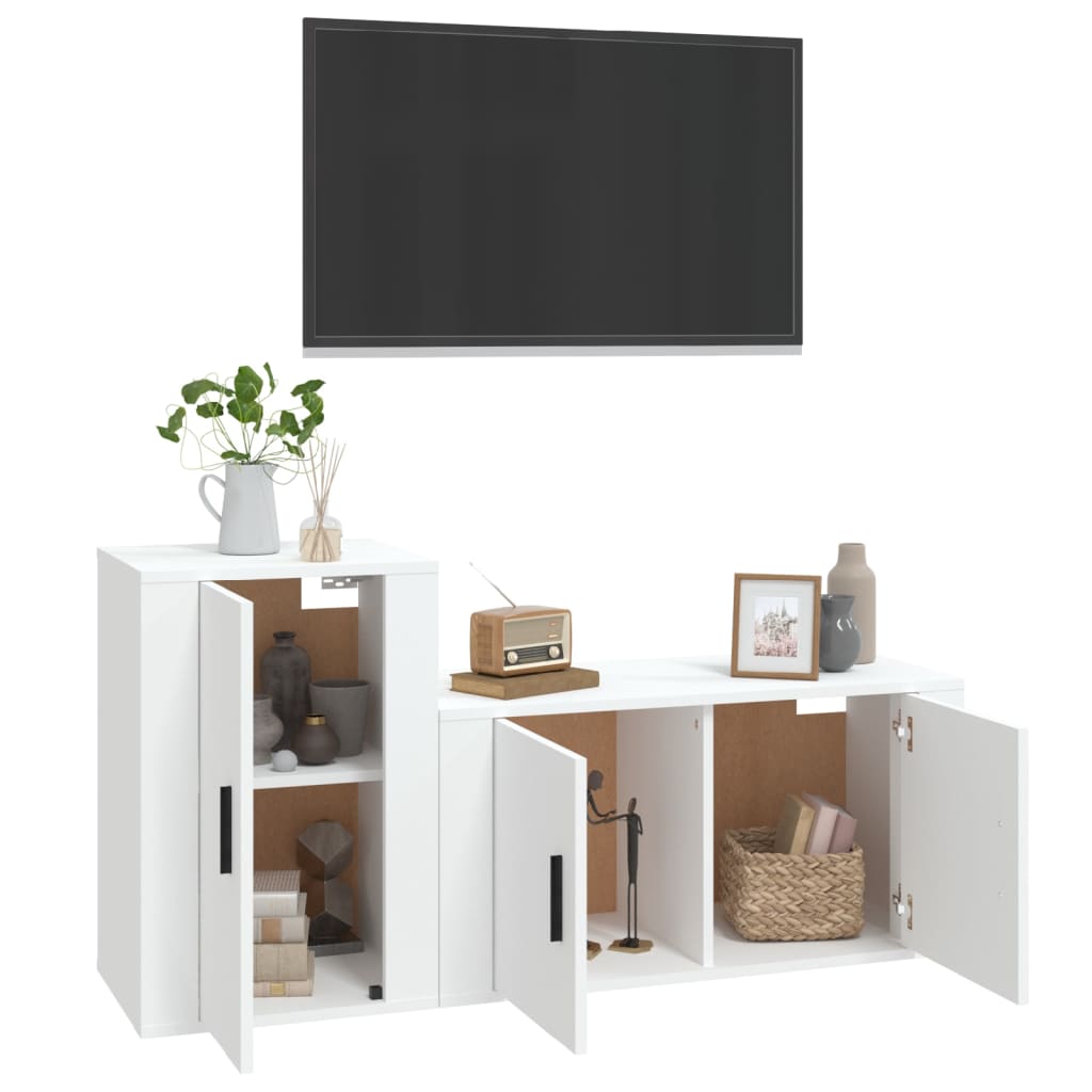 8720845899462_g_en_hd_1 vidaXL 2 Piece TV Cabinet Set White Engineered Wood - Image 4