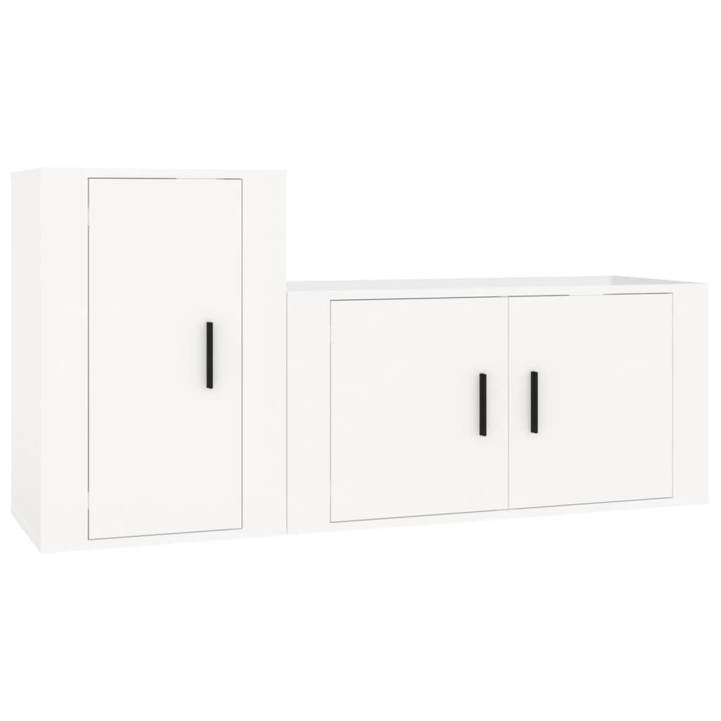 8720845899486_a_en_hd_1 vidaXL 2 Piece TV Cabinet Set High Gloss White Engineered Wood - Image 2