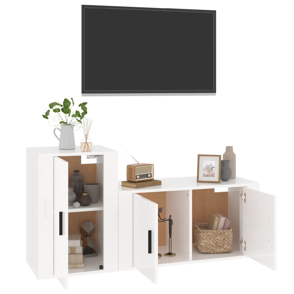 8720845899486_g_en_hd_1 vidaXL 2 Piece TV Cabinet Set High Gloss White Engineered Wood - Image 4