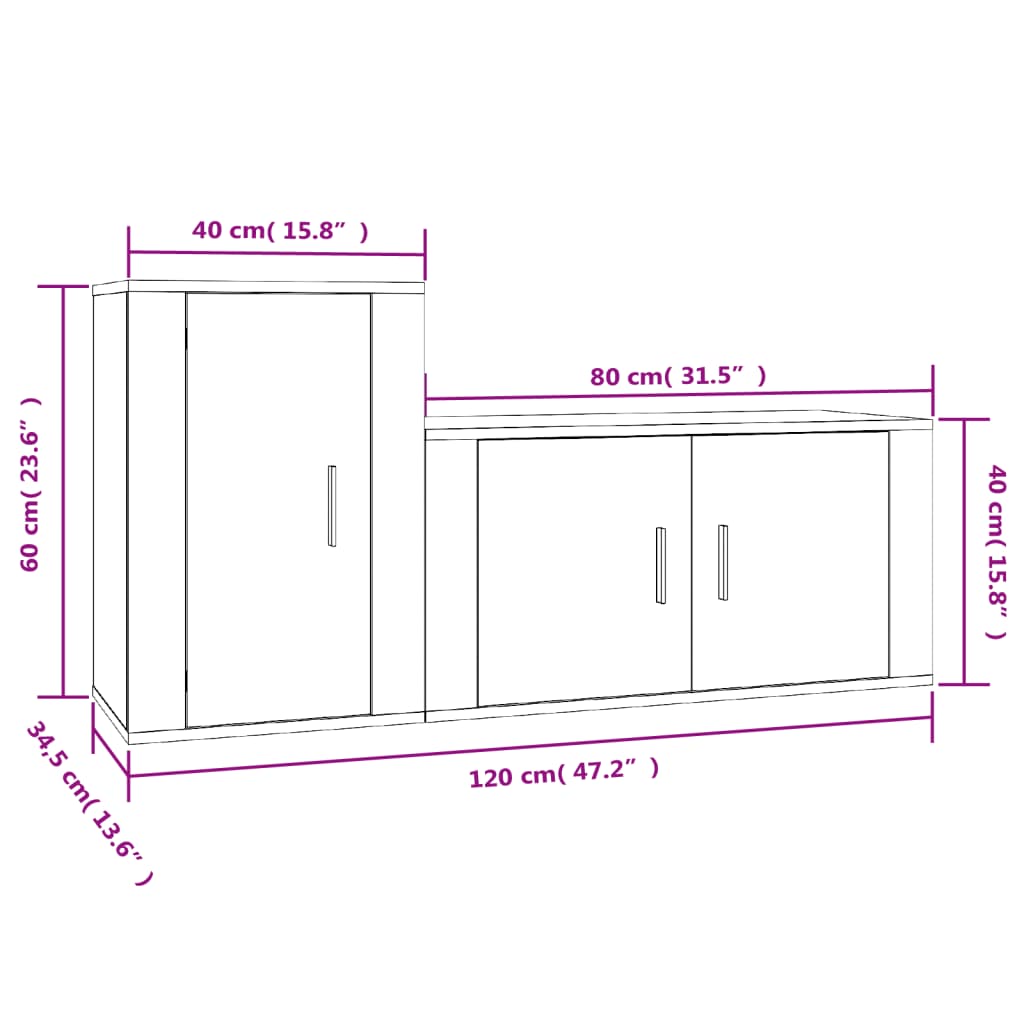 8720845899509_g_en_hd_6 vidaXL 2 Piece TV Cabinet Set Concrete Grey Engineered Wood - Image 9