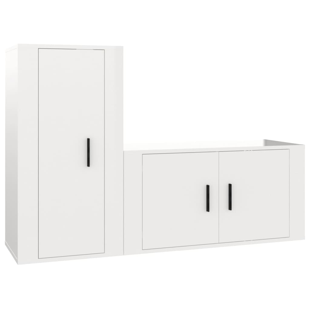 8720845899561_a_en_hd_1 vidaXL 2 Piece TV Cabinet Set High Gloss White Engineered Wood - Image 2