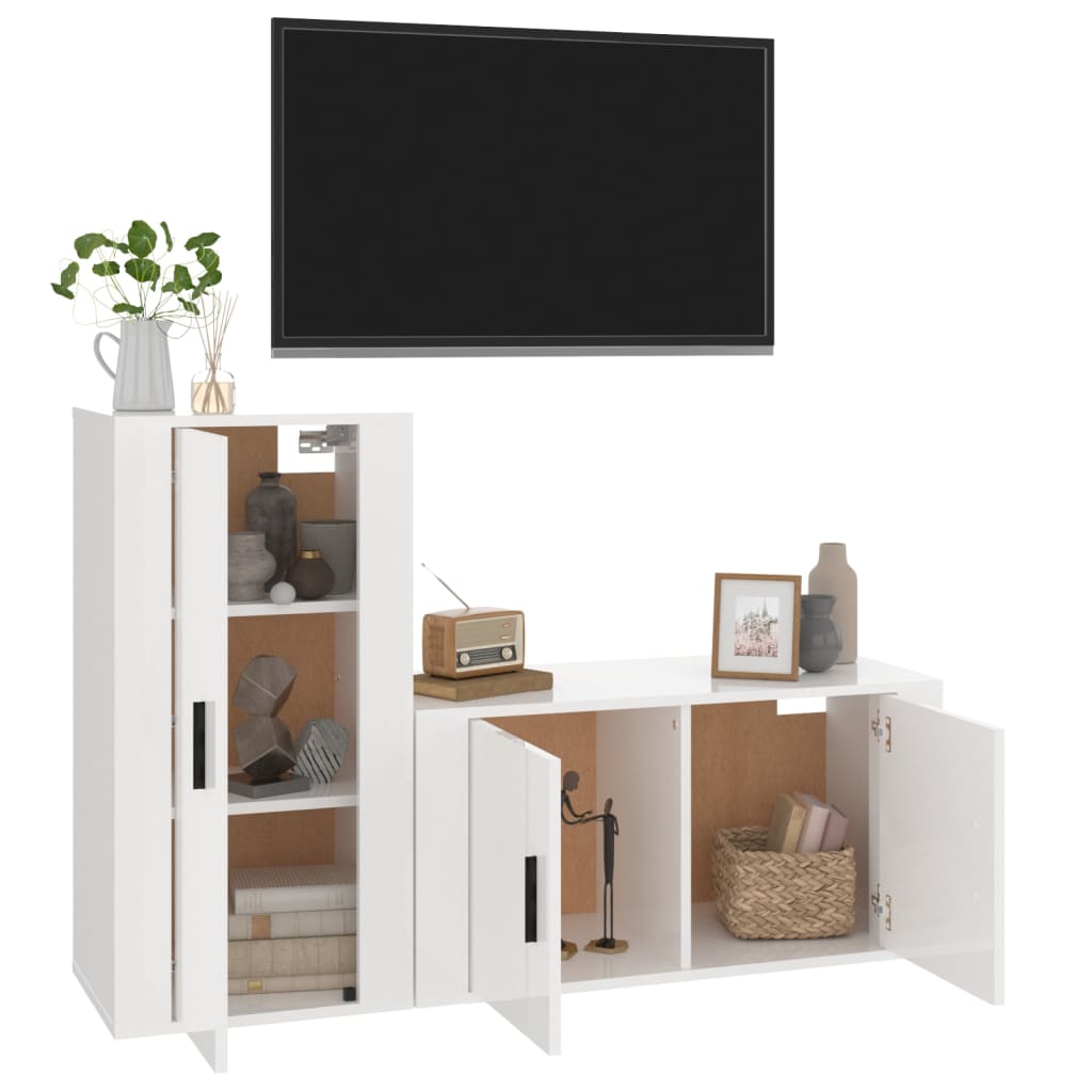 8720845899561_g_en_hd_1 vidaXL 2 Piece TV Cabinet Set High Gloss White Engineered Wood - Image 4