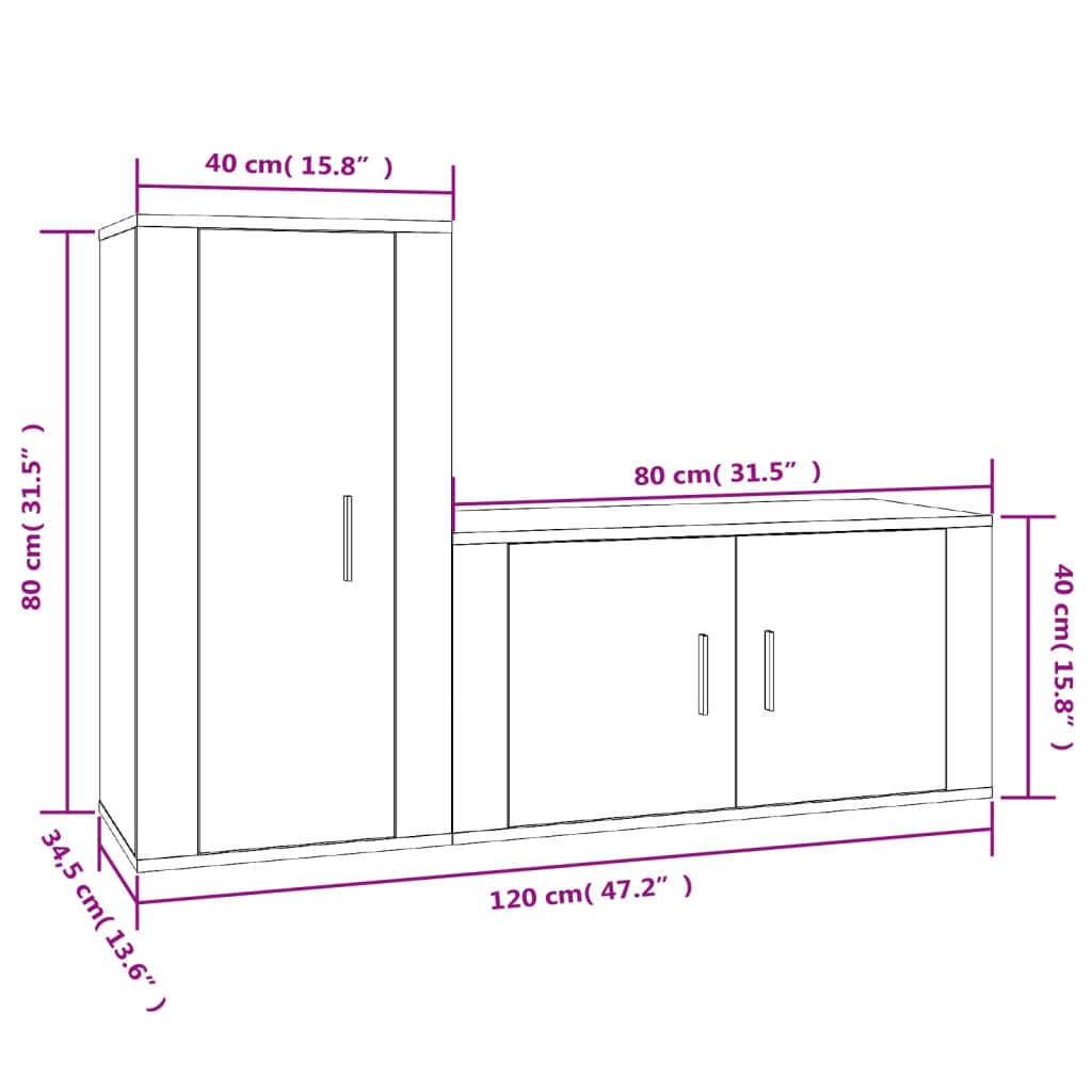 8720845899561_g_en_hd_6 vidaXL 2 Piece TV Cabinet Set High Gloss White Engineered Wood - Image 9