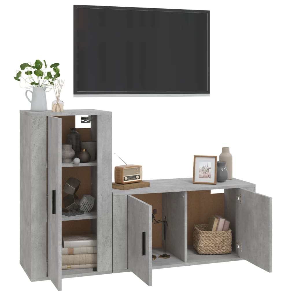 8720845899585_g_en_hd_1 vidaXL 2 Piece TV Cabinet Set Concrete Grey Engineered Wood - Image 4