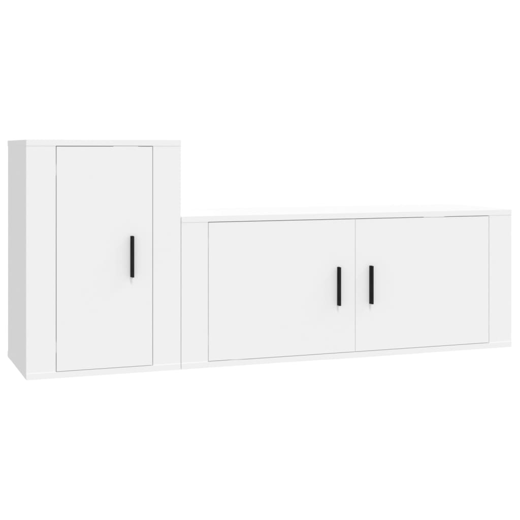 8720845899622_a_en_hd_1 vidaXL 2 Piece TV Cabinet Set White Engineered Wood - Image 2