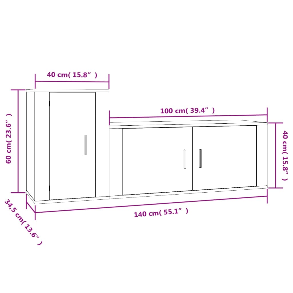 8720845899622_g_en_hd_6 vidaXL 2 Piece TV Cabinet Set White Engineered Wood - Image 9