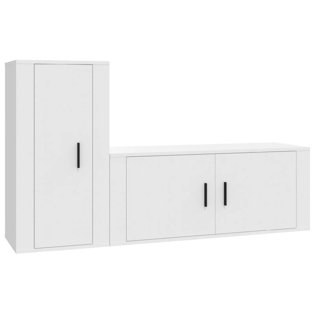 8720845899707_a_en_hd_1 vidaXL 2 Piece TV Cabinet Set White Engineered Wood - Image 2