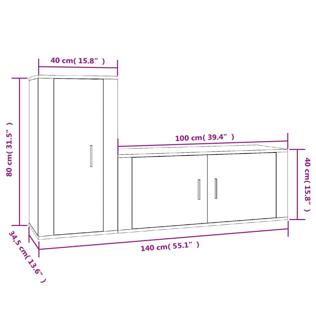 8720845899707_g_en_hd_6 vidaXL 2 Piece TV Cabinet Set White Engineered Wood - Image 9