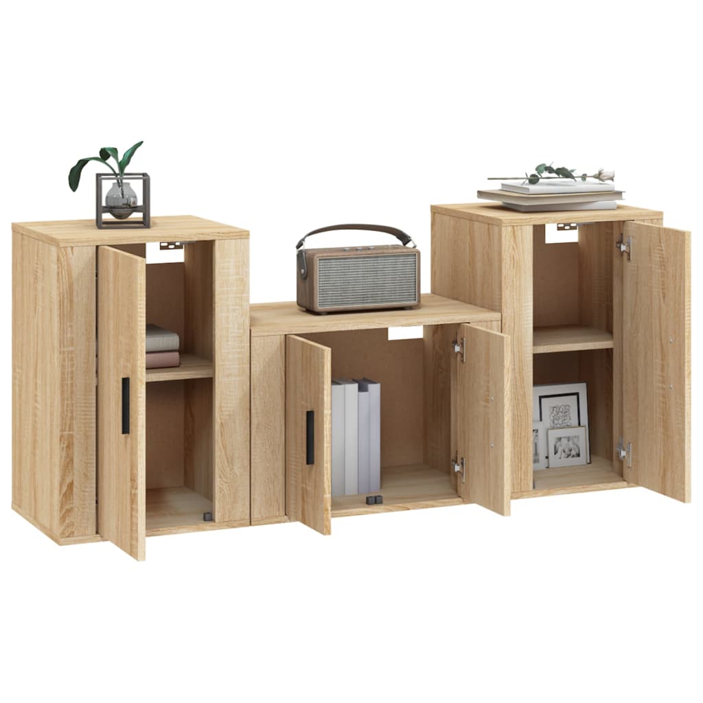 8720845899813_g_en_hd_1 vidaXL 3 Piece TV Cabinet Set Sonoma Oak Engineered Wood - Image 4