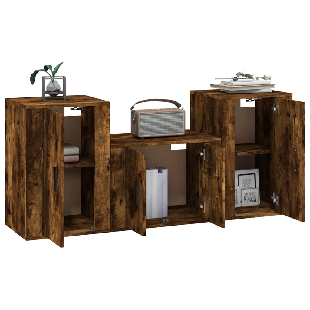 8720845899837_g_en_hd_1 vidaXL 3 Piece TV Cabinet Set Smoked Oak Engineered Wood - Image 4