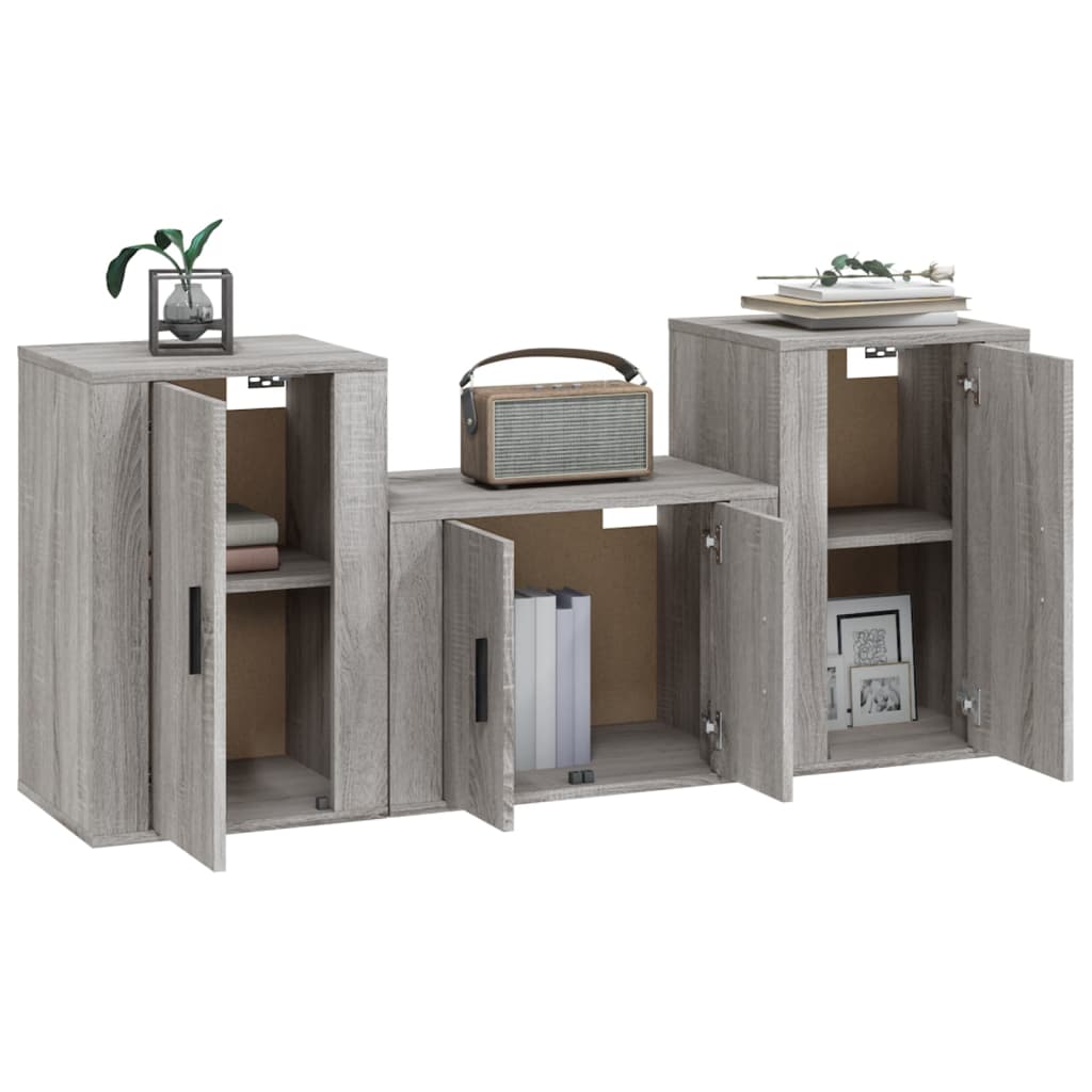 8720845899844_g_en_hd_1 vidaXL 3 Piece TV Cabinet Set Grey Sonoma Engineered Wood - Image 4